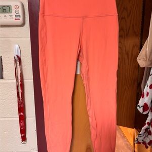 lululemon athletica double-lined align leggings - coral